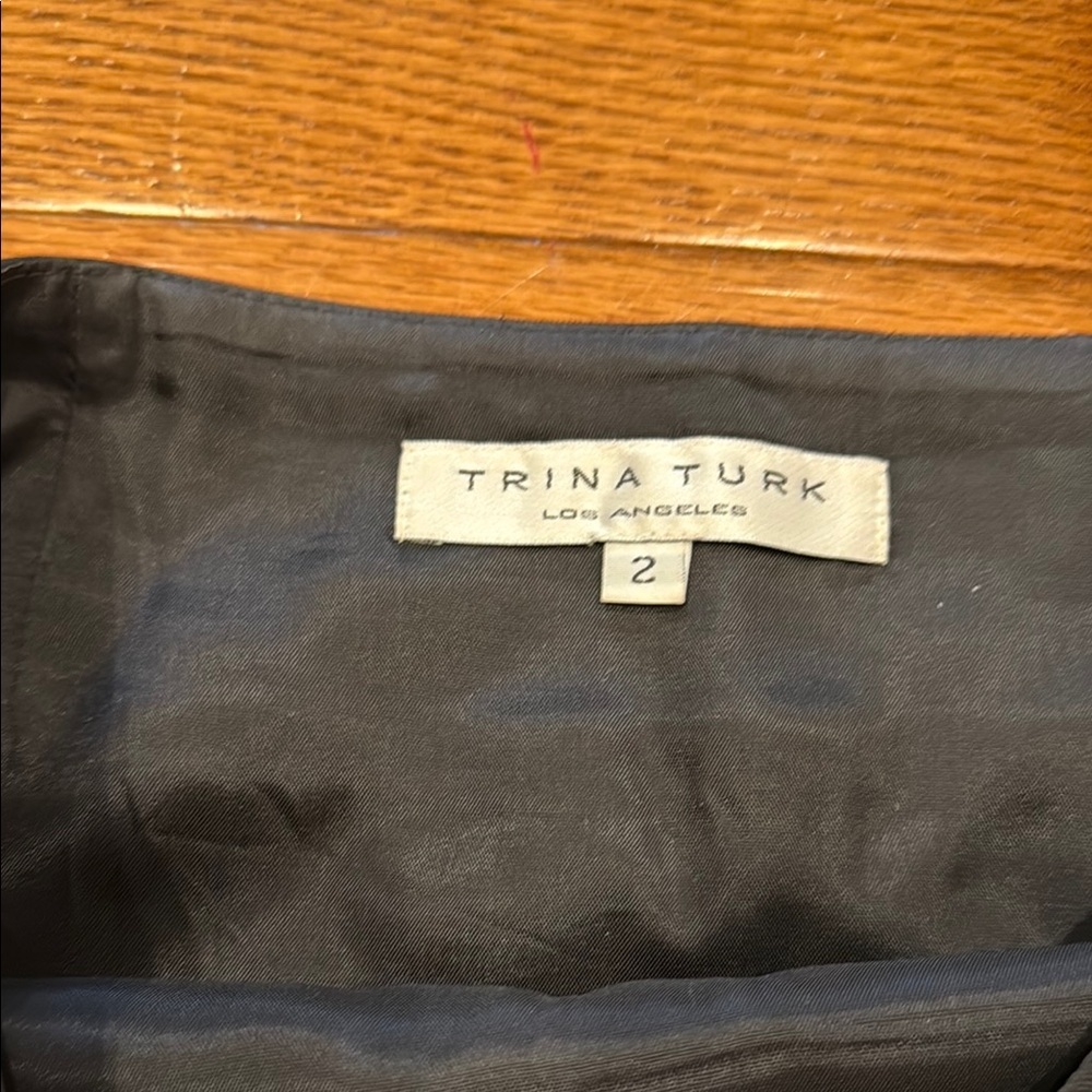 Trina Turk Pleated Black Women's Skirt, size 2 - Picture 2 of 7